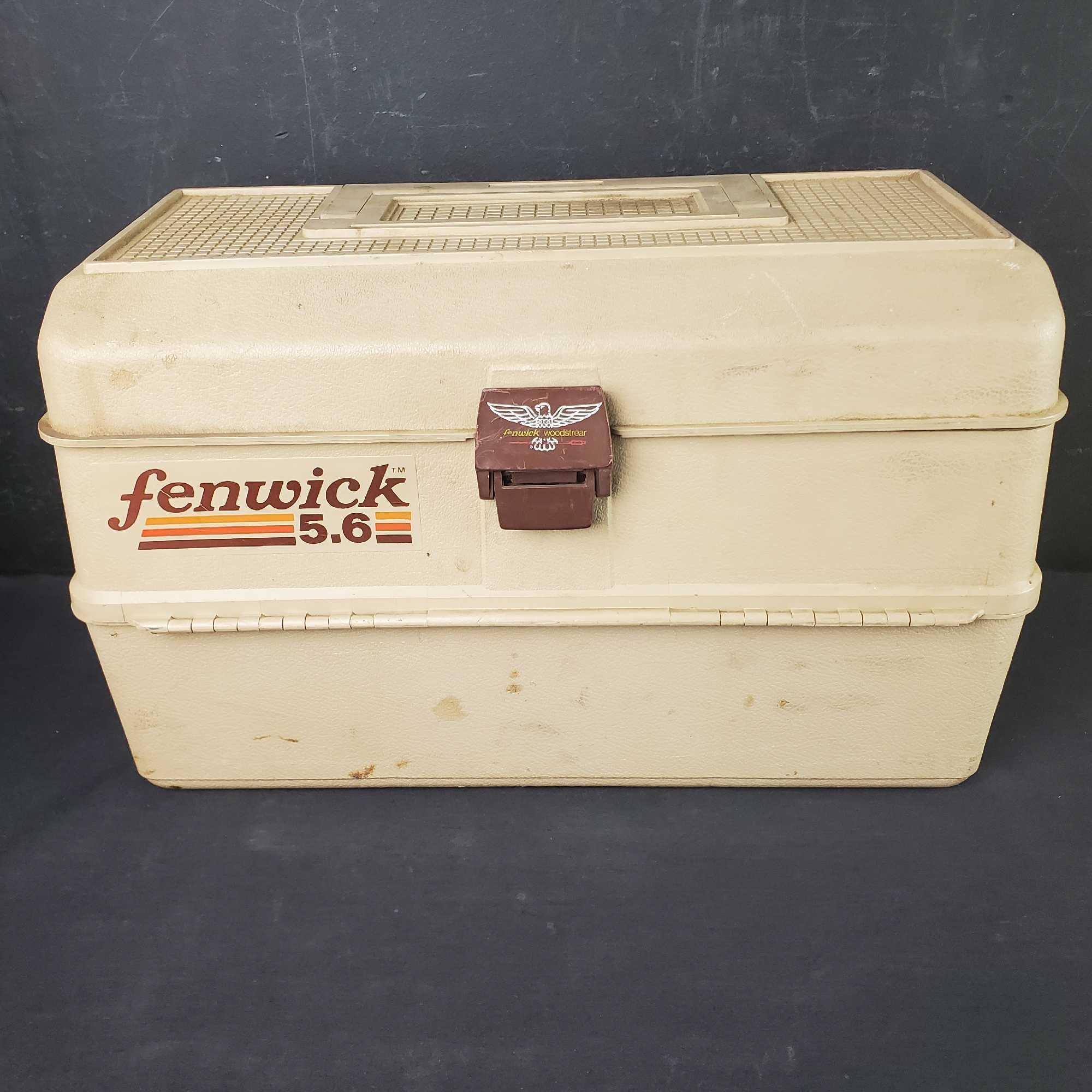 Fenwick Woodstrear 5.6 tackle box with weights hooks lures stringers leaders swivels more