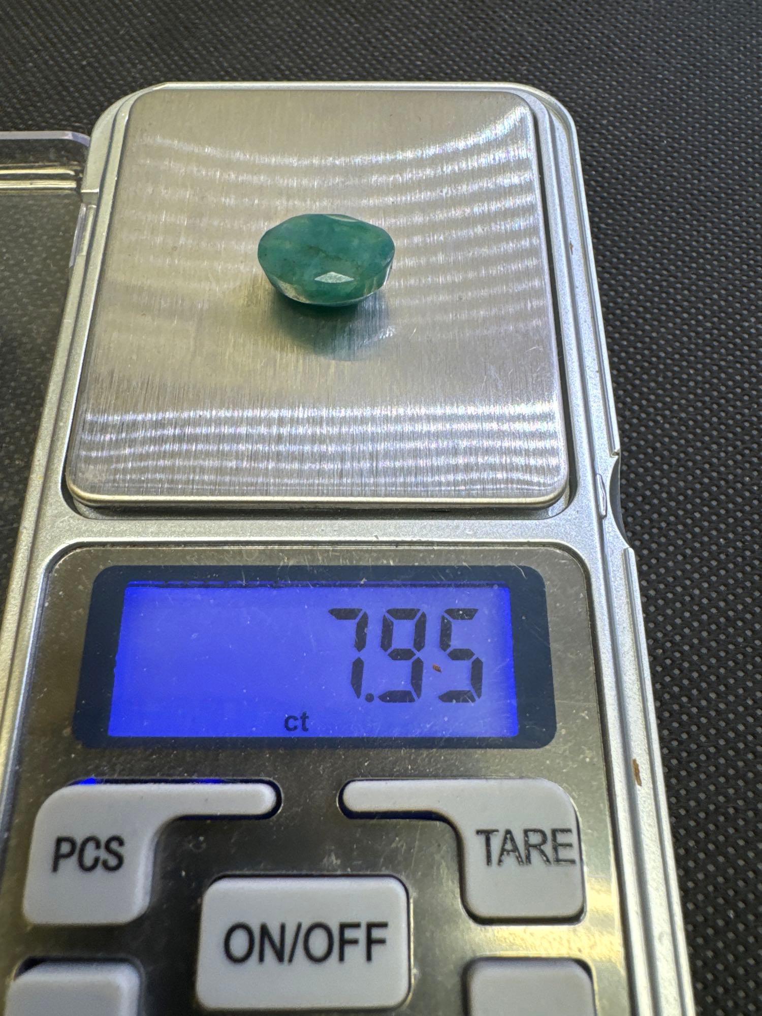 Oval Cut Green Emerald Gemstone 7.95ct