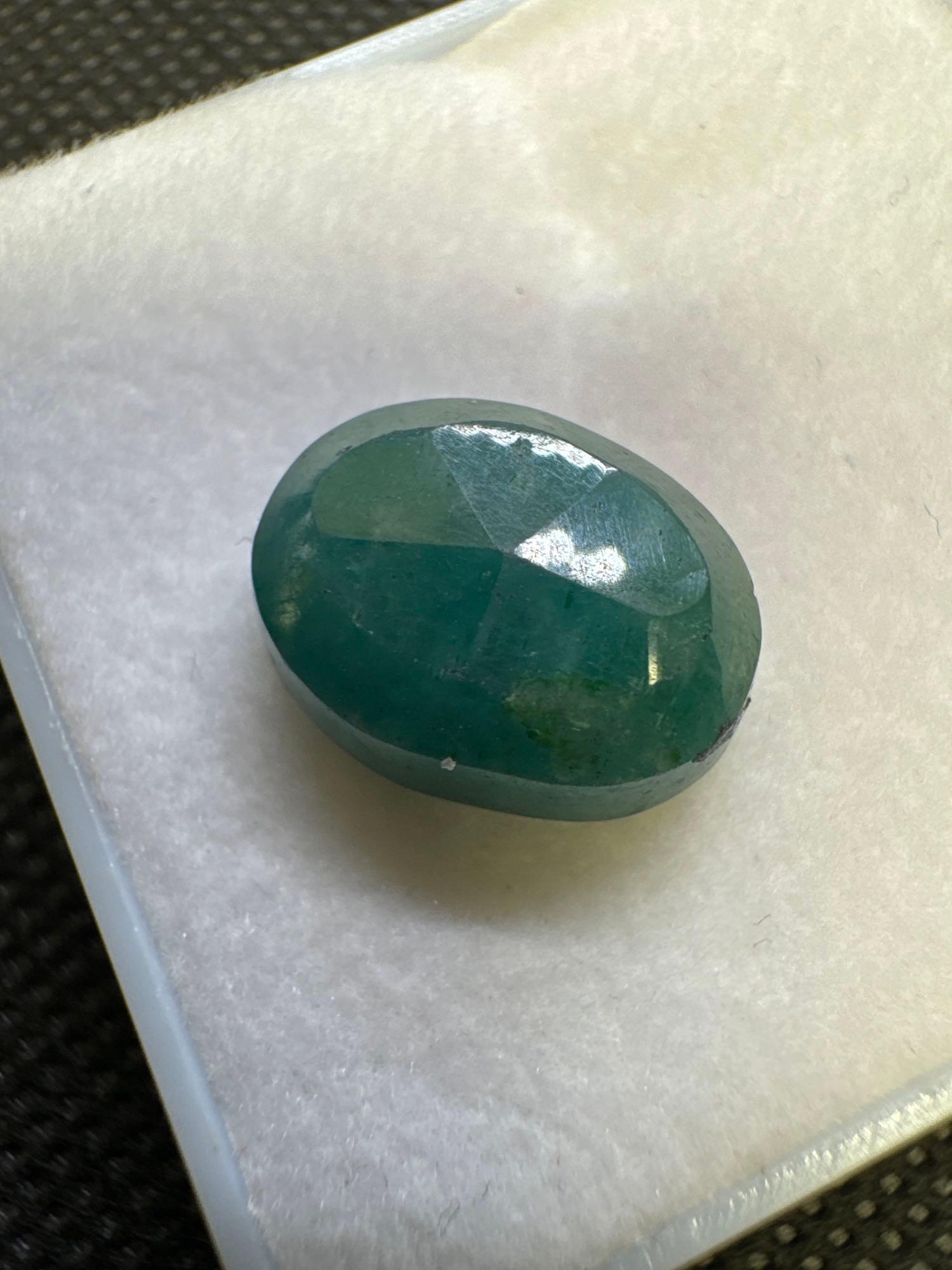 Oval Cut Green Emerald Gemstone 7.95ct