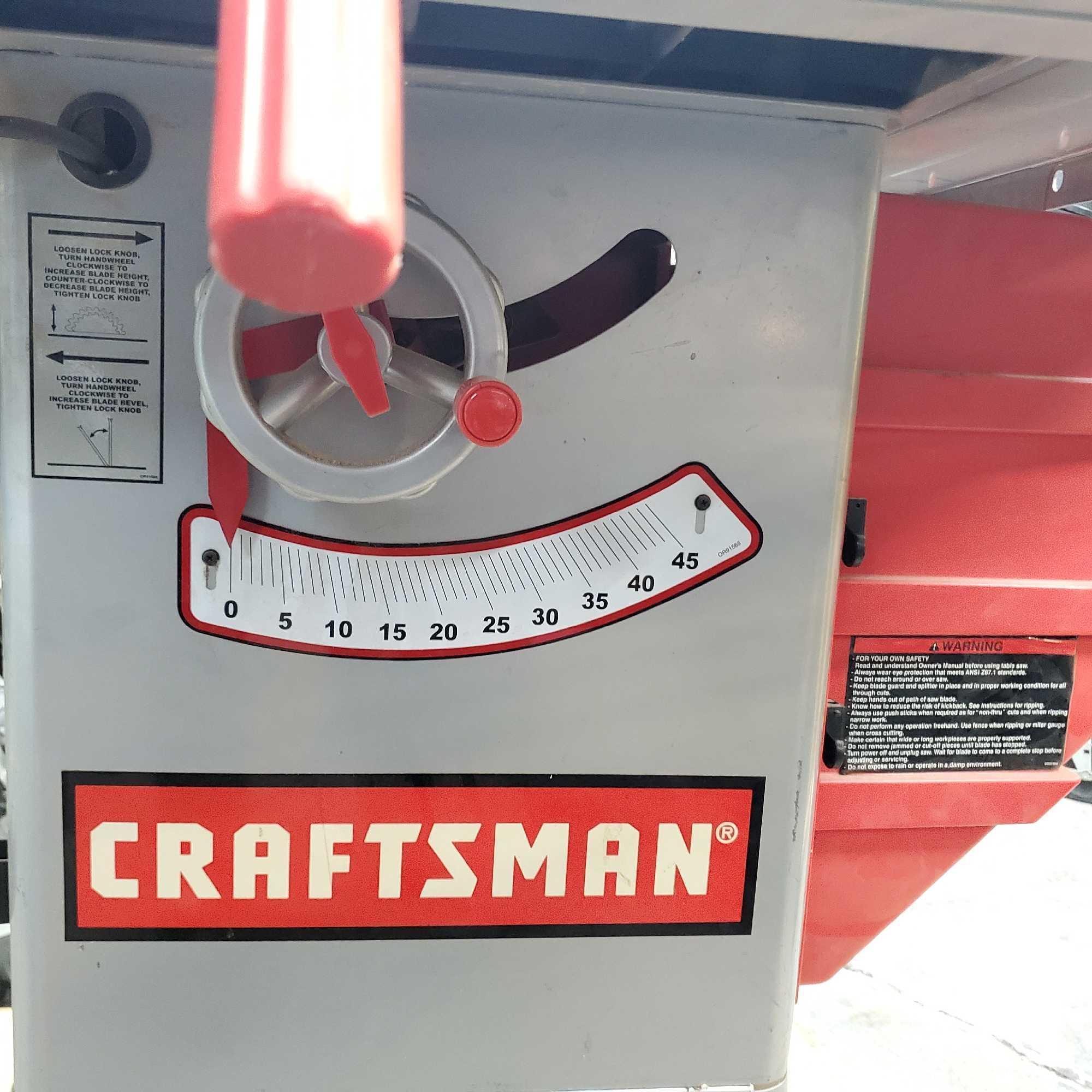 Craftsman 10in table saw model 152.221040