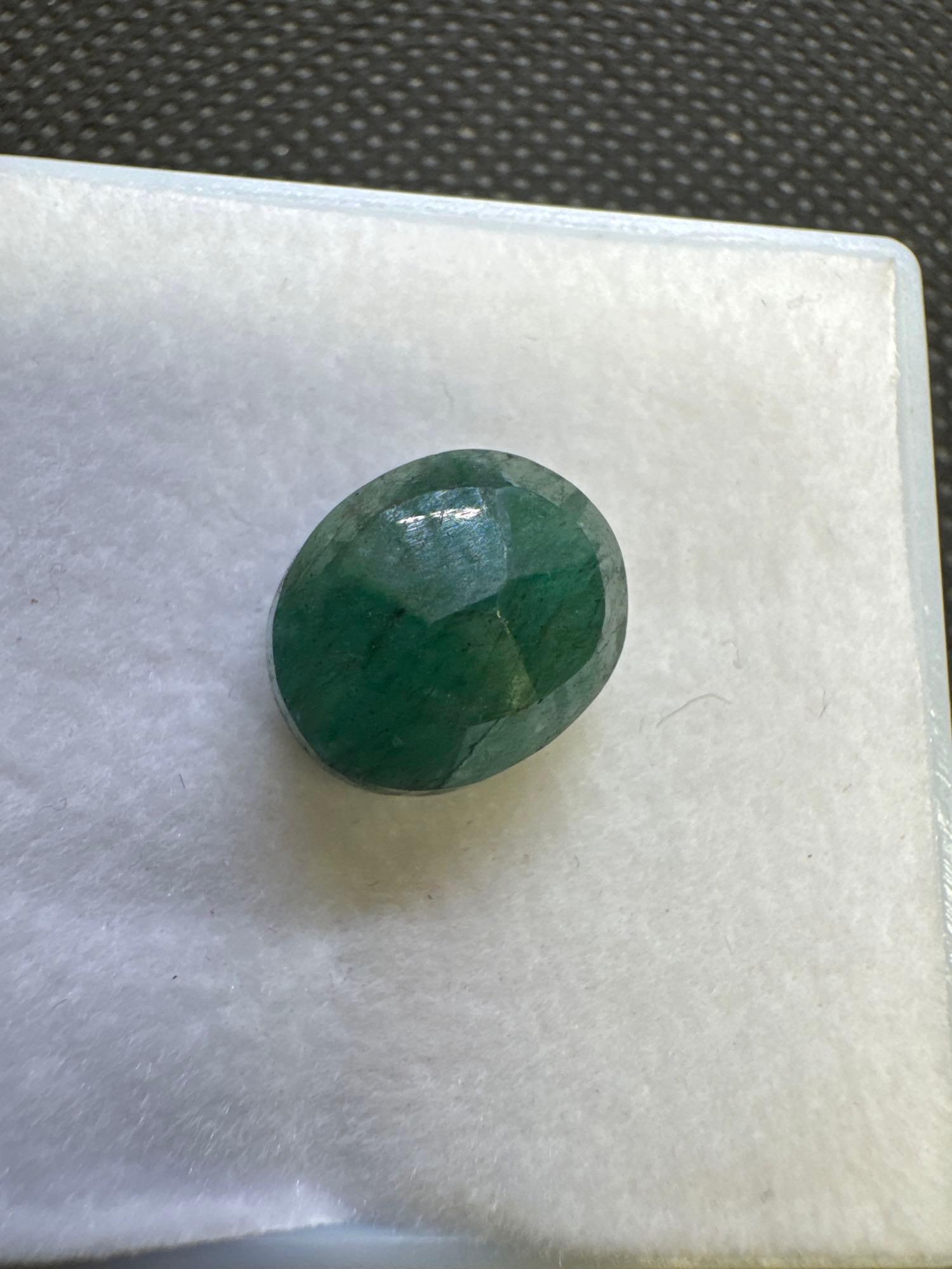 Oval Cut Green Emerald Gemstone 7.85ct