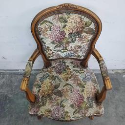 Italian Louis XV Style Armchair with floral patterns