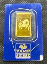 PAMP Suisse 10 Gram 999.9 Fine Gold Bullion Bar