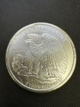 Golden State Mint 5 Troy Oz .999 Fine silver Walking Liberty Round Bullion