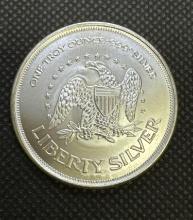 1 Troy Oz .999 Fine Silver Liberty Bullion Coin