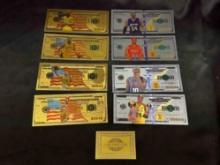 8 99.9 24k Gold Plated Kobe Bryant Banknote Bills