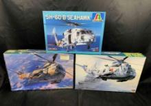 Italeri Hasegawa 1:48 Helicopter Model Kits SH-60 Seahawk, Seakings