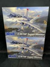 Pair of Revell 1:48 F/A-18F Super Hornet Model Kits