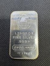 Engelhard 1 Troy Oz .999 Fine Silver Bullion Bar