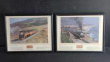 2 Framed photos/prints of steam train 4449 by Rob Leachman