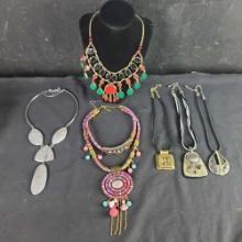 Lot of 6 costume jewelry necklaces Chicos Girasol