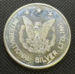 International Silver LTD 1 Troy Oz .999 Fine Silver Round Bullion Coin