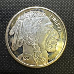 SMI 1 Troy Oz .999 Fine Silver Buffalo Indian Head Bullion Coin
