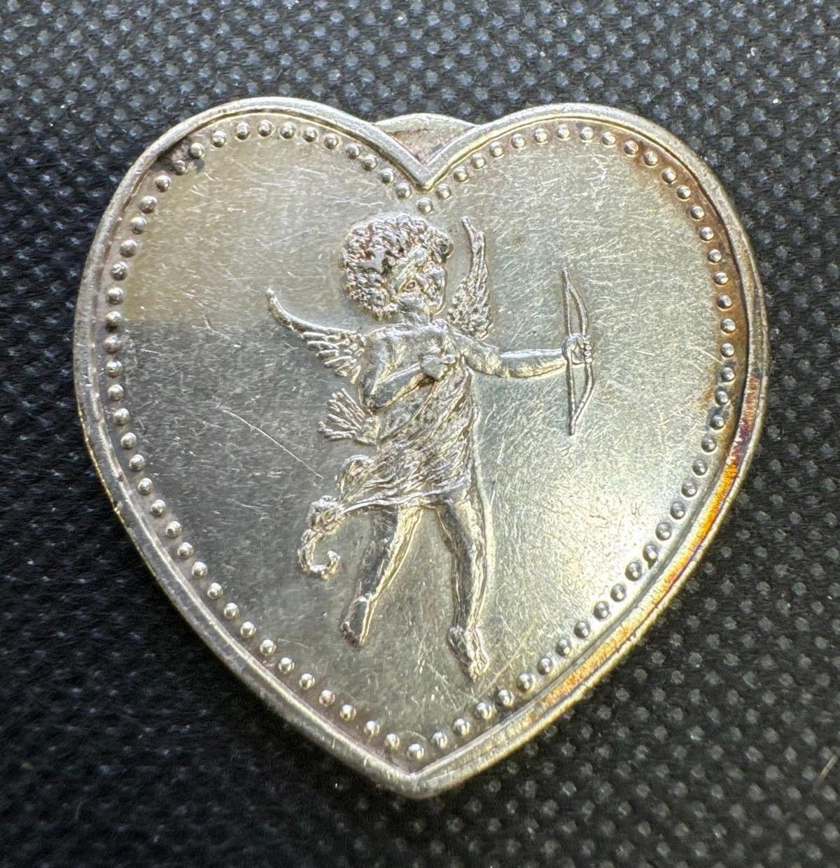 cupid heart 1 Troy Oz .999 Fine Silver Bullion