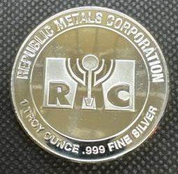 3x RMC 1 Troy Oz .999 Fine Silver Round Bullion Coins