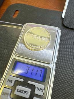 MCM 1 Troy Oz .999 Fine Silver Bullion Coin