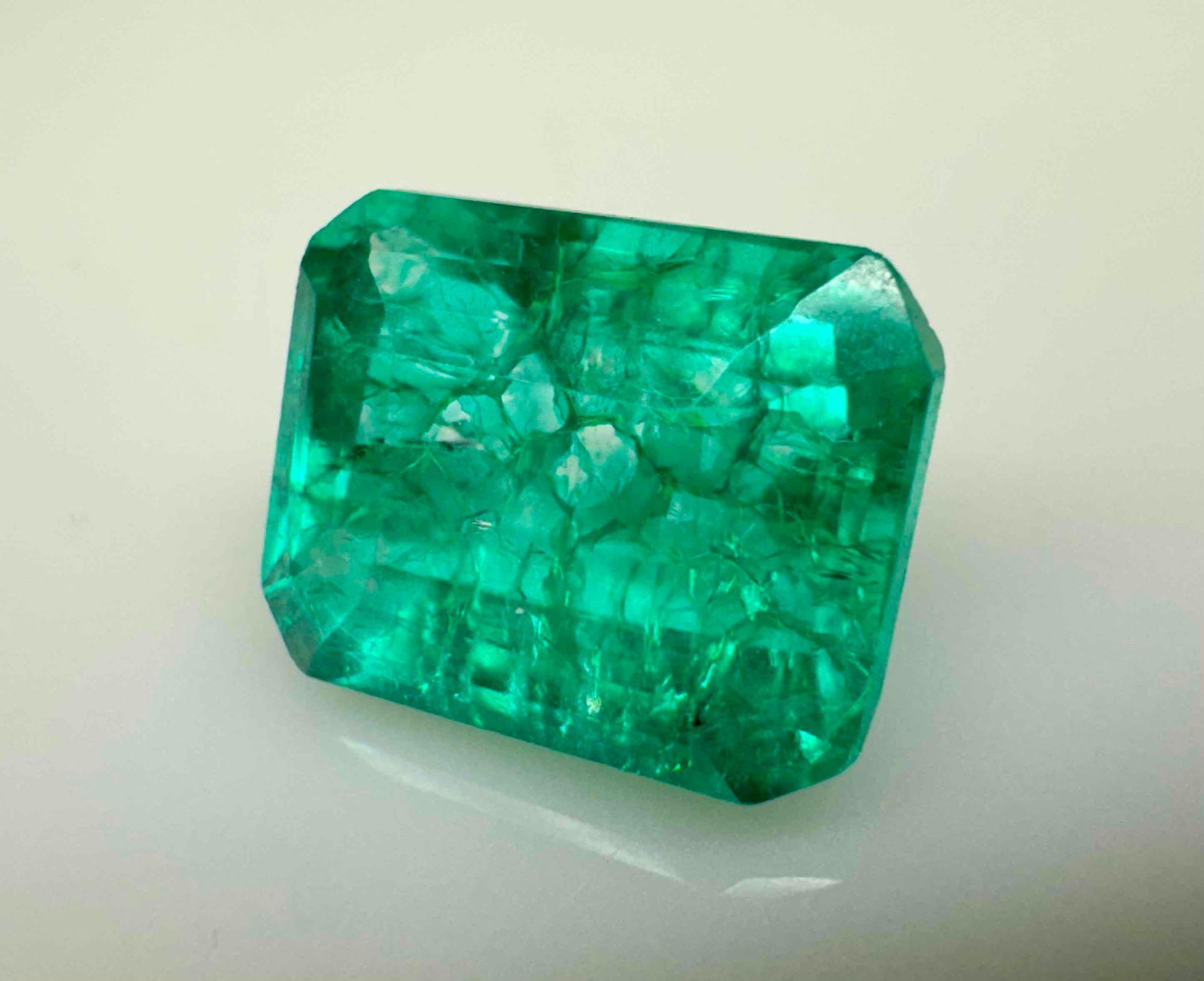 10.2ct Emerald Cut Emerald Gemstone