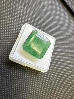 Square Cut Green Emerald Gemstone 16.55ct