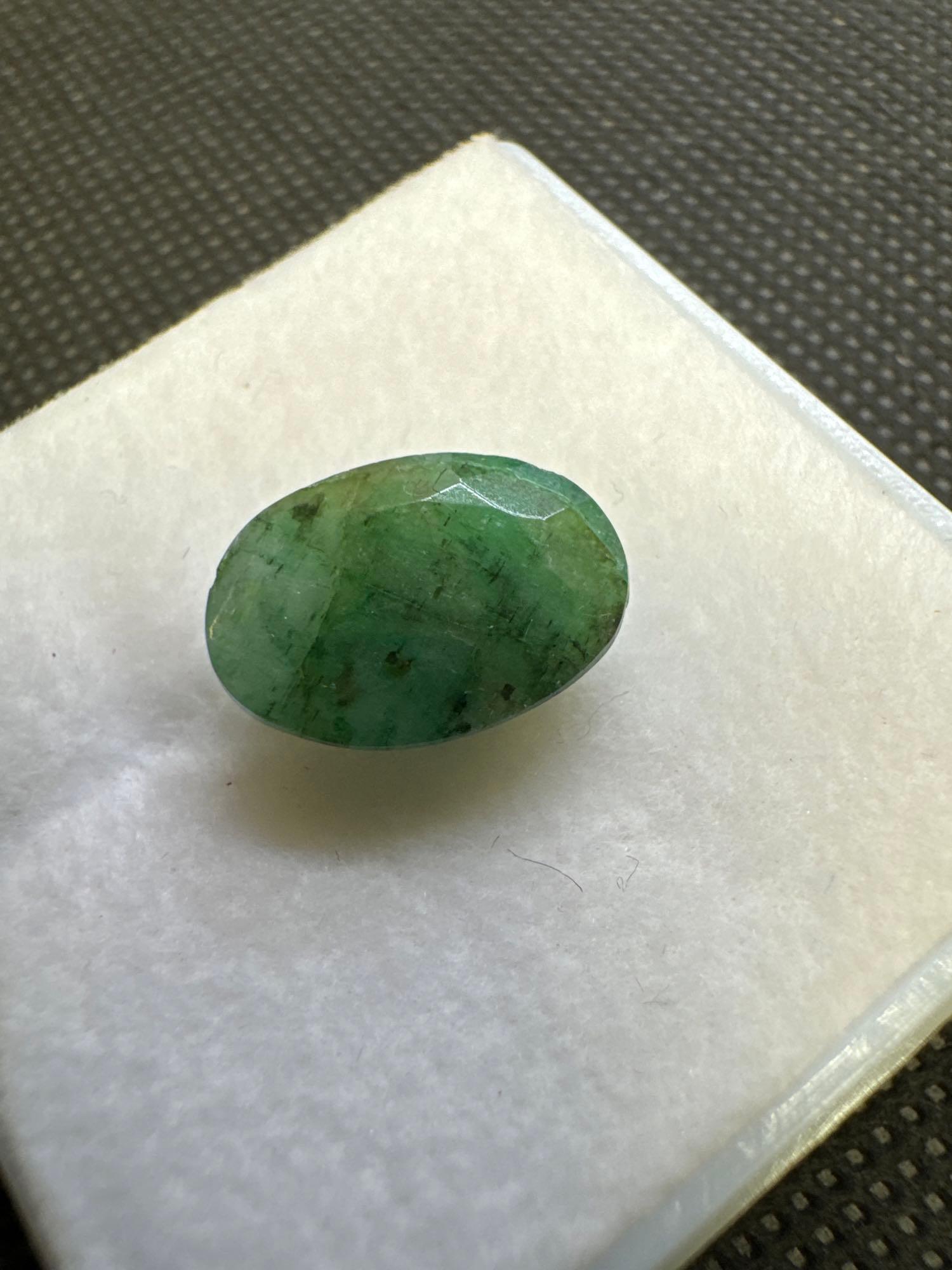 Oval Cut Green Emerald Gemstone 5.55ct