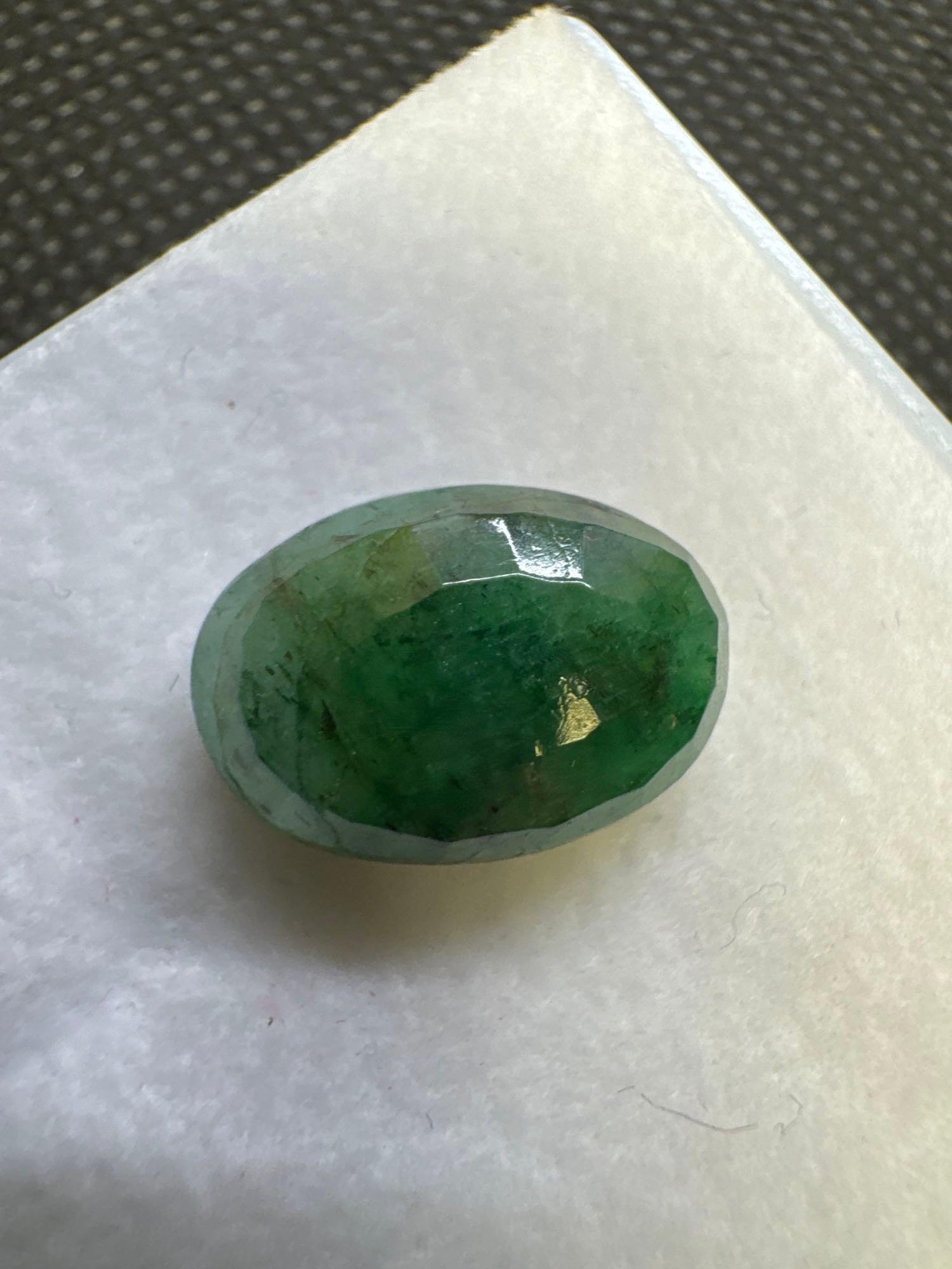 Oval Cut Green Emerald Gemstone 5.55ct