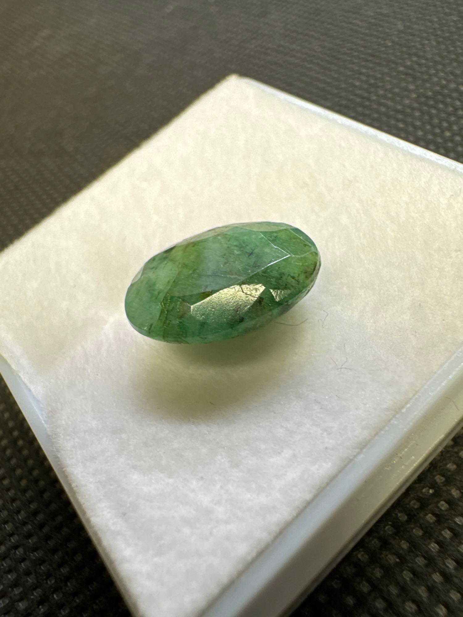 Oval Cut Green Emerald Gemstone 5.55ct