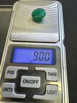 Oval Cut Green Emerald Gemstone 9.00ct