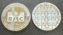 2x 1 Troy Oz RMC .999 Fine Silver Round Bullion Coins