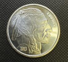 2013 1 Troy Oz .999 Fine Silver Buffalo Bullion Coin