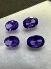 4x Oval Cut Purple Tourmaline Gemstone 4.35ct