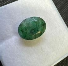 Oval Cut Green Emerald Gemstone 5.60ct