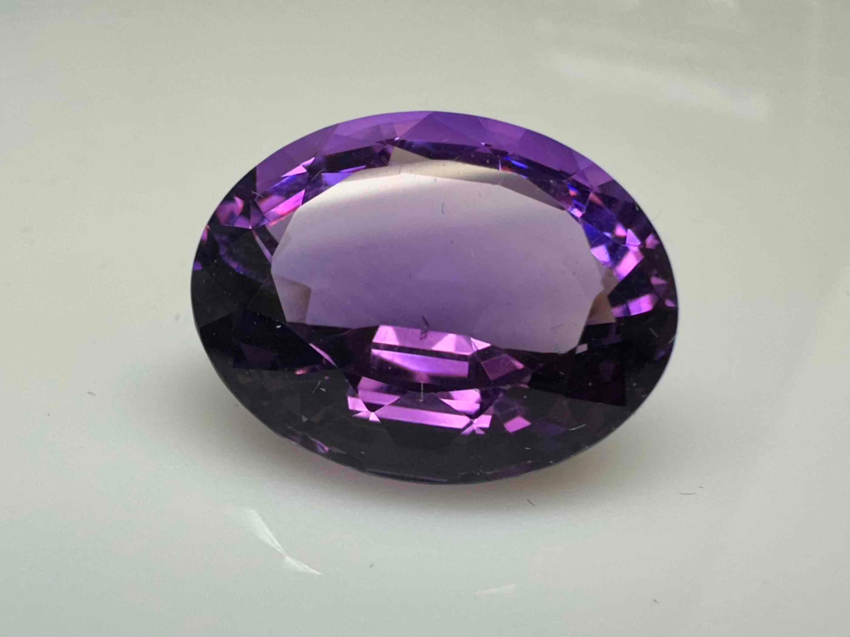 24.6ct Oval Cut Amethyst gemstone