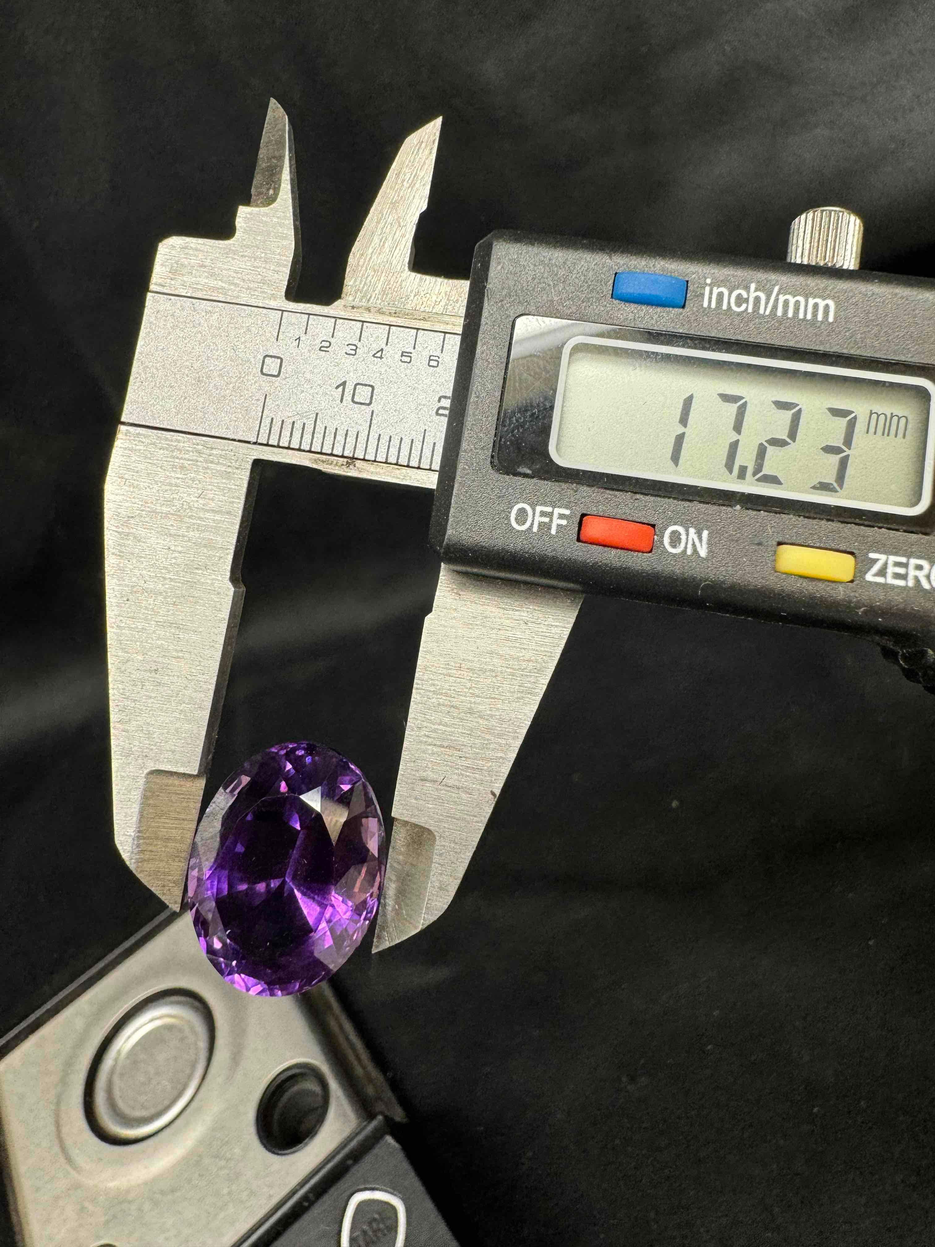 24.6ct Oval Cut Amethyst gemstone