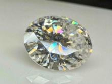 8.7ct Oval Cut Moissanite Diamond Gemstone with GRA Certificate