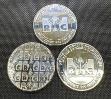 3x RMC 1 Troy Oz .999 Fine Silver Bullion Coins 3.30ct