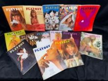 14 Vintage Playboy Magazines 1970-1972 Centerfolds