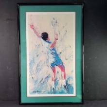 Keroy Neiman tennis print with signature