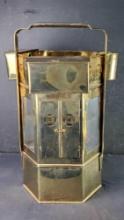Antique Asian Street Food Brass Noodle Cart Tiffin Box With Accessories