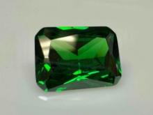 Green Emerald Cut Emerald Gemstone Sparkling Stunner, pure wonder 18.9ct