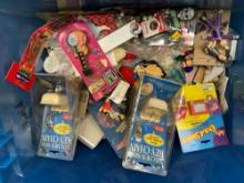 Large Bin of Vintage Novelties Keychains