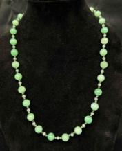 Fancy Jade Bead Necklace