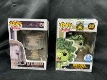 Pair of Horror Funko POP! Figures 22 Medusa and 1130 La Llorona