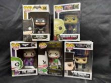 5 Funko POP! Batman Figures Penguin, Joker, Killer Croc more