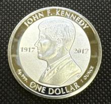 2017 Kennedy 1 Troy Oz .999 Fine Silver Bullion Coin