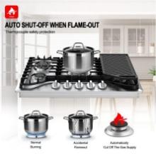 30? Gas Cooktop with Griddle, GASLAND Chef PRO GH3305SF Gas Stovetop