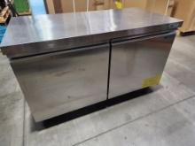 OPEN BOX DISPLAY COMMERCIAL STAINLESS STEEL 2-DOOR FREEZER UNDER-COUNTER TUC-60F