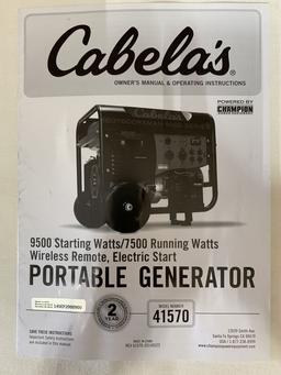 Cabelas Electric Start Generator