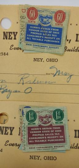 Ney Lumber Receipts 1958-1959