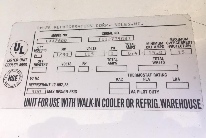 Tyler Equalizer Refrigeration Unit