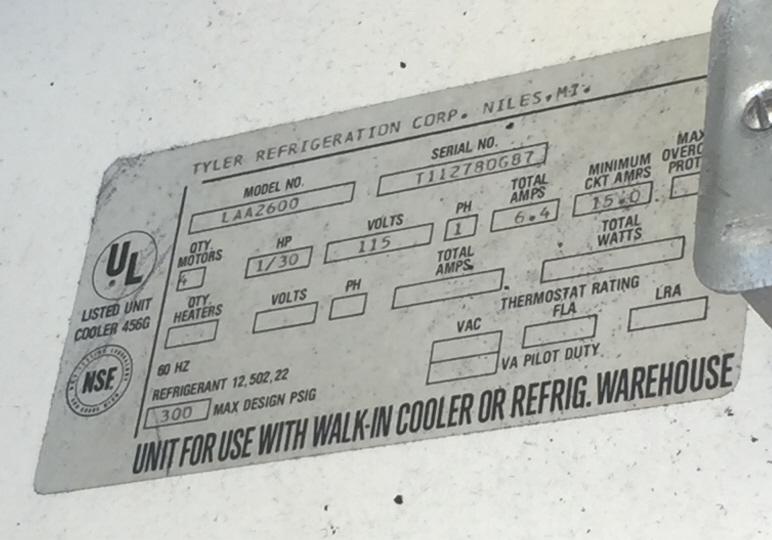 Tyler Equalizer Refrigeration Unit