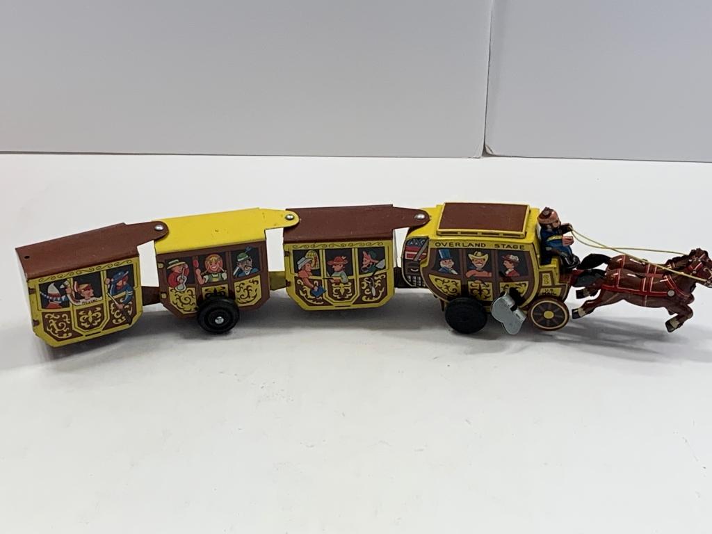 Overland Stage Metal Train, by Linemar Toys